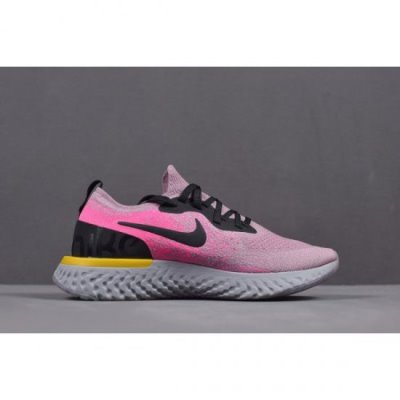 Nike Bayan Epic React Flyknit Pembe / Sarı / Siyah / Gri Koşu Ayakkabısı Türkiye - KRTVE7VY